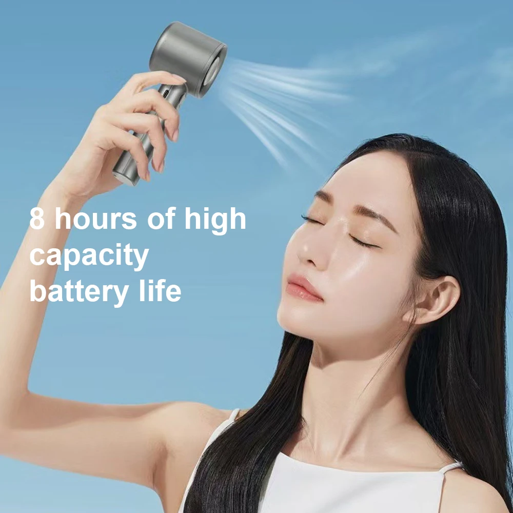 مروحة يدوية صغيرة محمولة 120 سرعة الرياح مروحة يدوية خالية من الشفرة USB قابلة لإعادة الشحن مراوح شخصية عالية السرعة رموش كهربائية