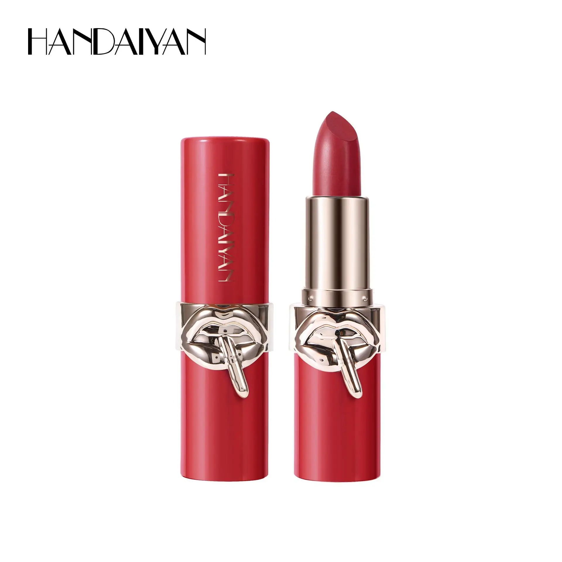 Lápiz labial líquido mate, resistente al agua, acabado de terciopelo, a prueba de transferencia, aplicación altamente fácil, sensación ligera de plumas para un uso cómodo y belleza