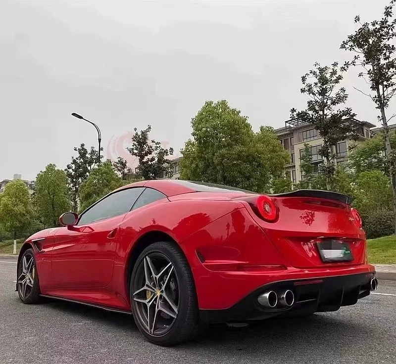 Material de fibra de carbono para-choque traseiro, difusor de lábios, decoração para Ferrari Califórnia 2015, estilo de carro