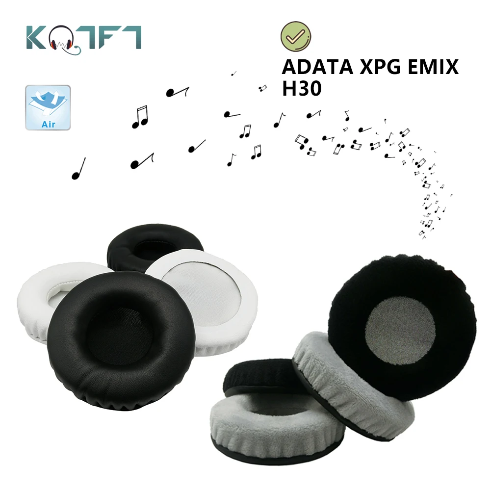 

KQTFT flannel 1 Pair of Replacement Ear Pads for ADATA XPG EMIX H30 Headset EarPads Earmuff Cover Cushion Cups