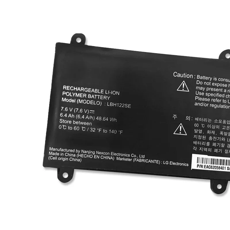 

LBH122SE Laptop Battery for LG U460 U460-G U460-K.AH50K AH5DK U460-M.AFB5L Tablet 7.6V 6.4AH 48.64Wh