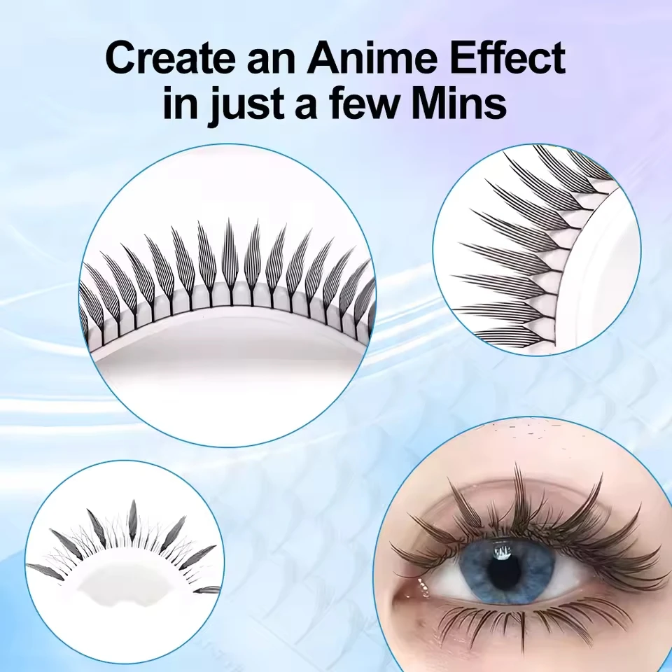 ويندي كوميك سباير رمش ملحقات C/D حليقة مزيج 8-14 مللي متر جديد برج المشجعين مسبقة الصنع المسامير جلدة الكرتون ل أنيمي ماكياج