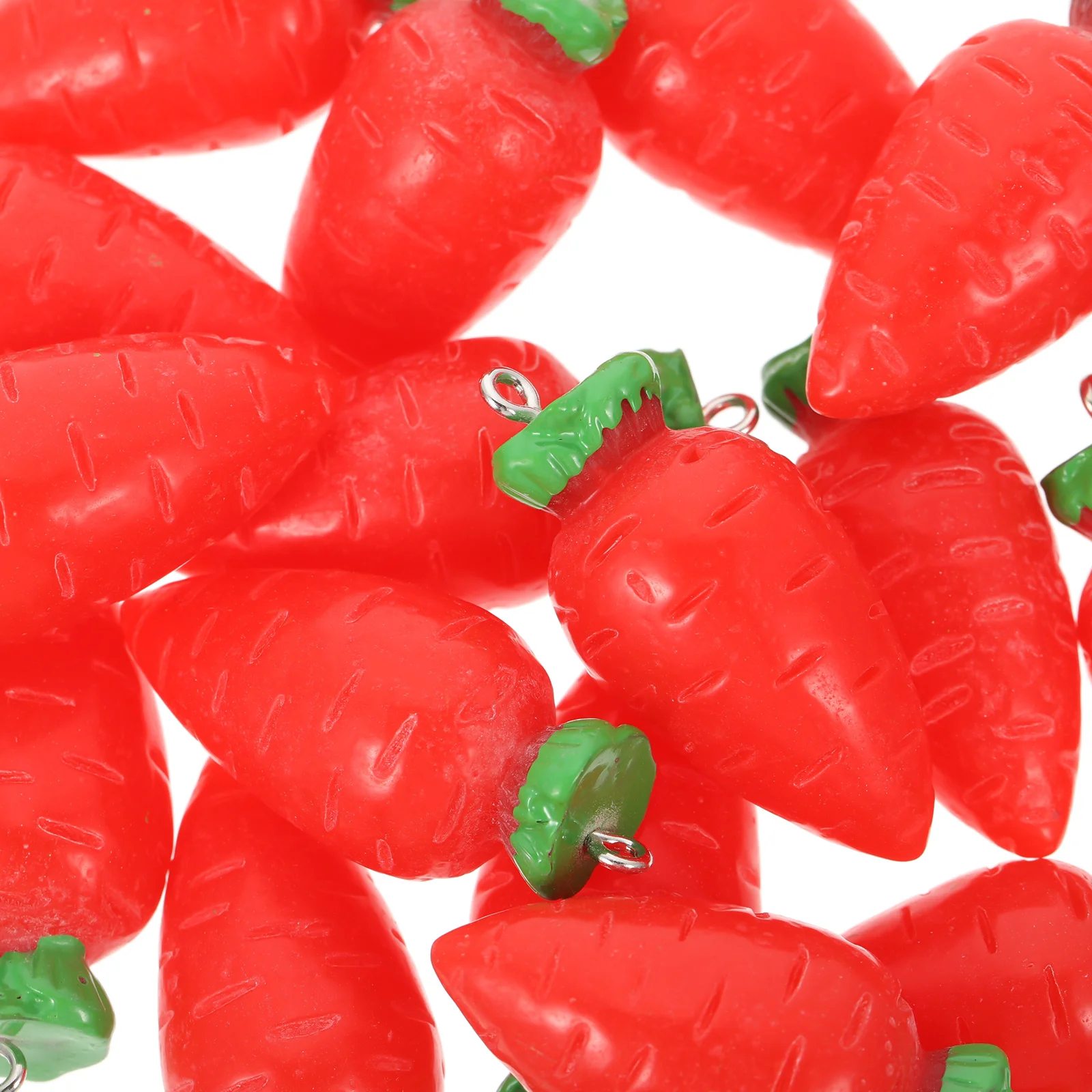 

20 Pcs Simulated Carrot Pendant Jewelry Charms for Making s Earring Cute Fruit Child