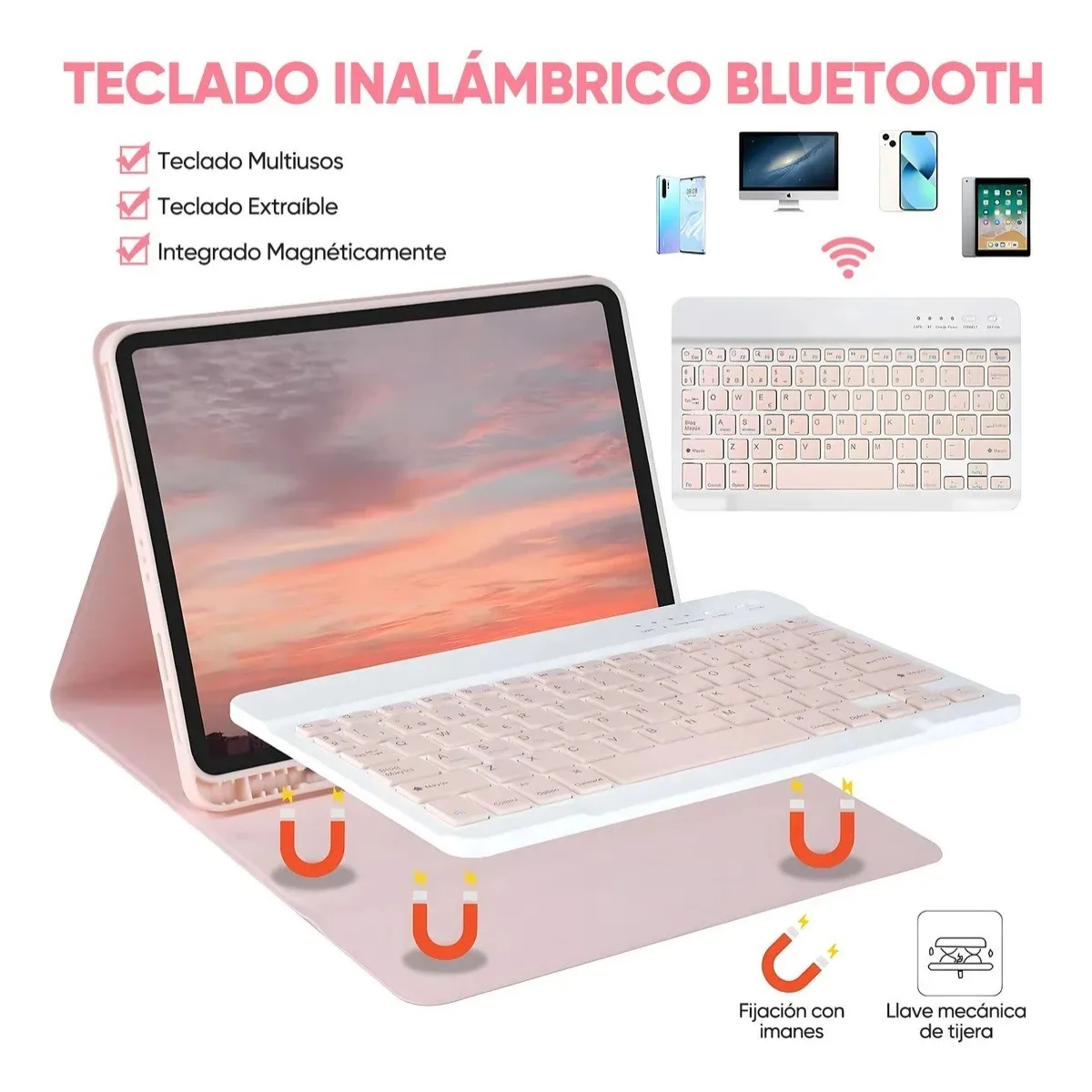 Case for Xiaoxin Pad 11 in 2025/2024, for Lenovo Idea 11 inch, Bluetooth Keyboard Cover for Lenovo Tab M11 11 inch Smart Stand C view 3