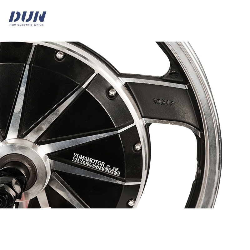 يوما 17*1.6 بوصة حافة الدراجة 253 3000 واط 80 kmh V2 40H BLDC محرك محور العجلة