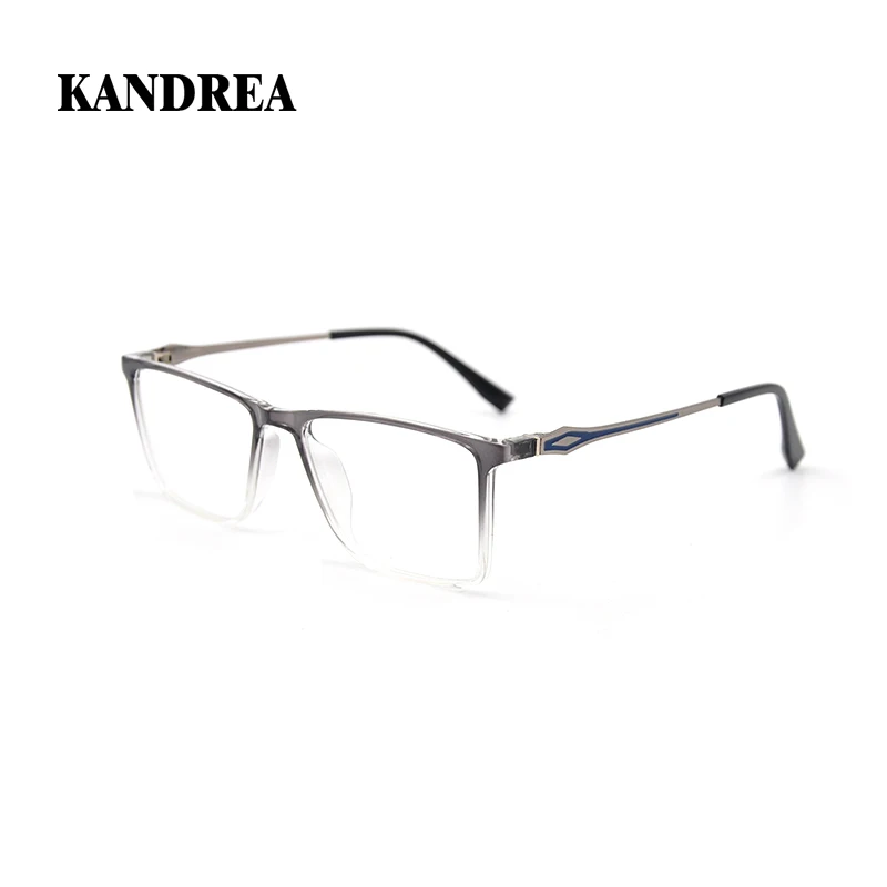 KANDREA Square TR90 Gradient Glasses Frame Men Business Designer Vintage Ultralight Optical Myopia Prescription Eyewear DS2233