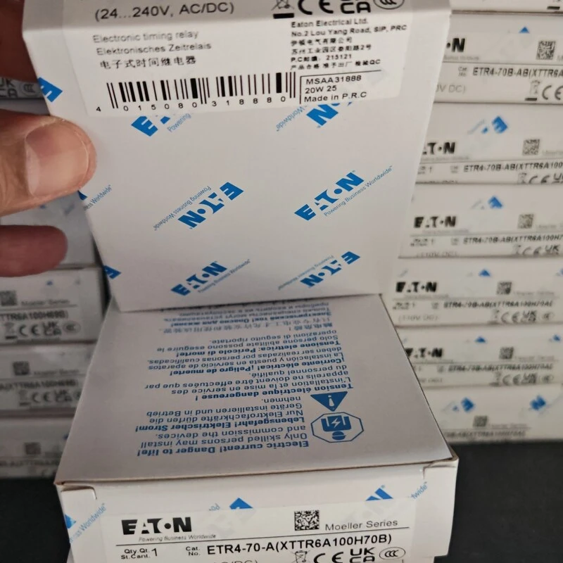 ETR4-70-A Multifunction Time Relay, 0.05s–100h Timing Range, 24–240V AC/DC, DPDT 3A, IP20, Brand New Original
