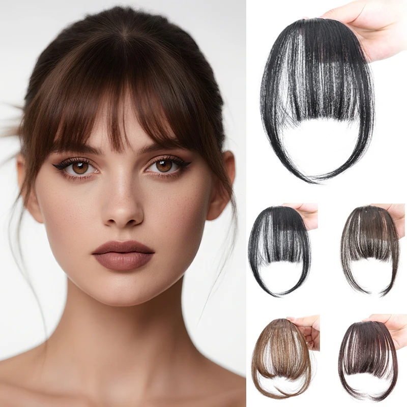Clip-In Bangs Wig | Synthetic Hair with Delicate Temple-Enhanced Bangs | for Women's Costume Parties, Cosplay & Daily Use