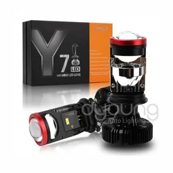 Canbus H4 LED 30000LM 9003/HB2 RHD/LHD Headlight Bulbs with Projector Lens 6000K For Car Motorcycle Plug Play Error-free bulb Y7