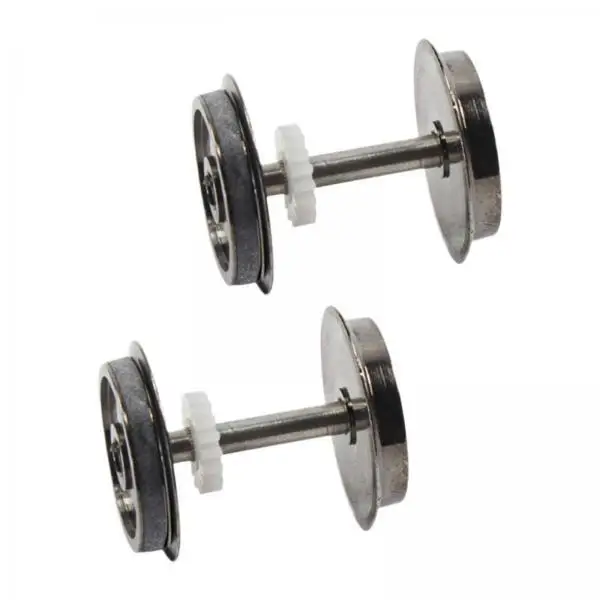 Durable Metal Train Wheels HO Scale 1 87 Smooth Rolling Axle Set Universal DC Conversion for Hobby Rail