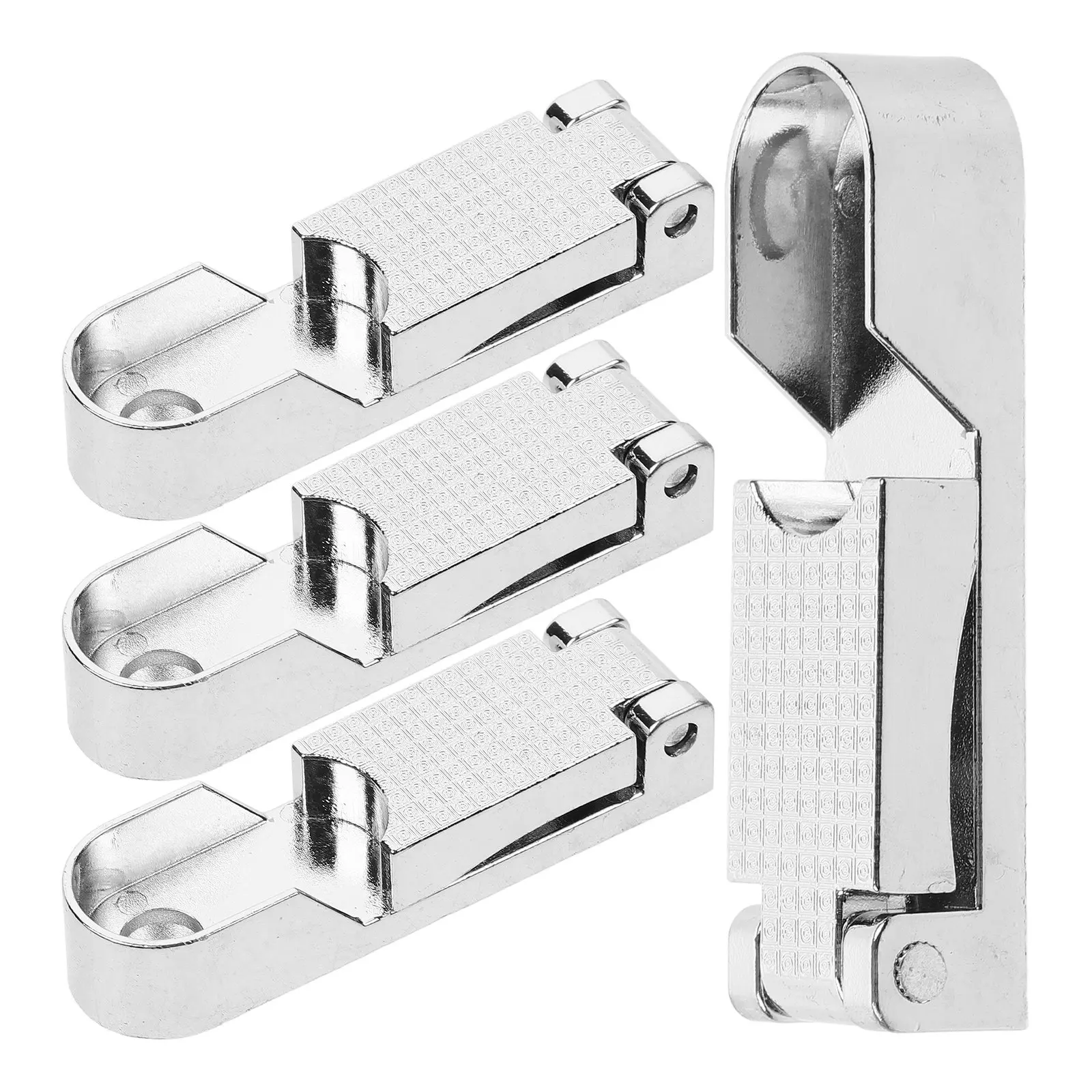 4Pcs Zinc Alloy Rod End Supports Closet Rod Brackets Flange Holder Strong Clothes Pole Socket Flange Socket Bracket