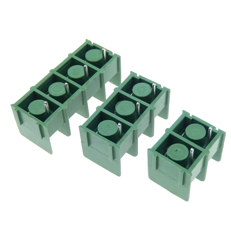 10PCS/lot 7.62 mm KF7.62 - 2P 3P 4P MG 762 - 2 3 4 Pin Can be spliced Screw Terminal Block Connector Black Green 7.62mm Pitch