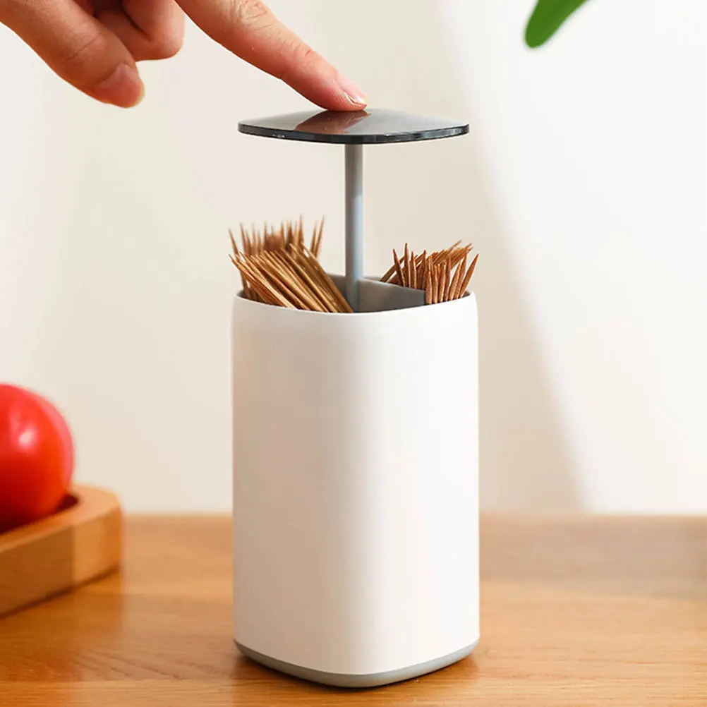 

2Pcs Toothpick Case Cotton Swab Storage Holder Plastic Box for Kitchen Home Restaurant Canteen Toothpick Case