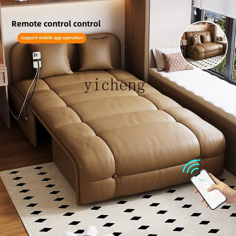

H3-19 sofa bed new small apartment single double bedroom living room dual-purpose foldable cat scratch skin