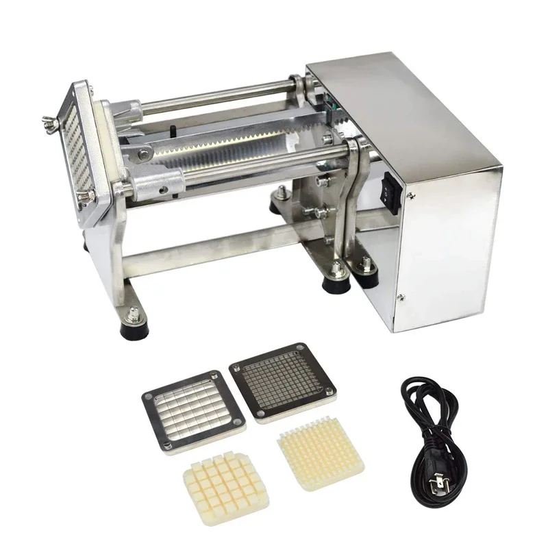 Electric French Fries Cutter 6/10/13mm Automatic Potato Chips Strips Carrots Cutter Vegetable Shredding Machine