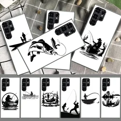 Fishing on a Fisherman's Boat Coque For Samsung S23 S22 S24 Ultra 5G TPU Phone Galaxy Cover S21 S20 FE S10 Plus S10E S9 S8 S7 Ed