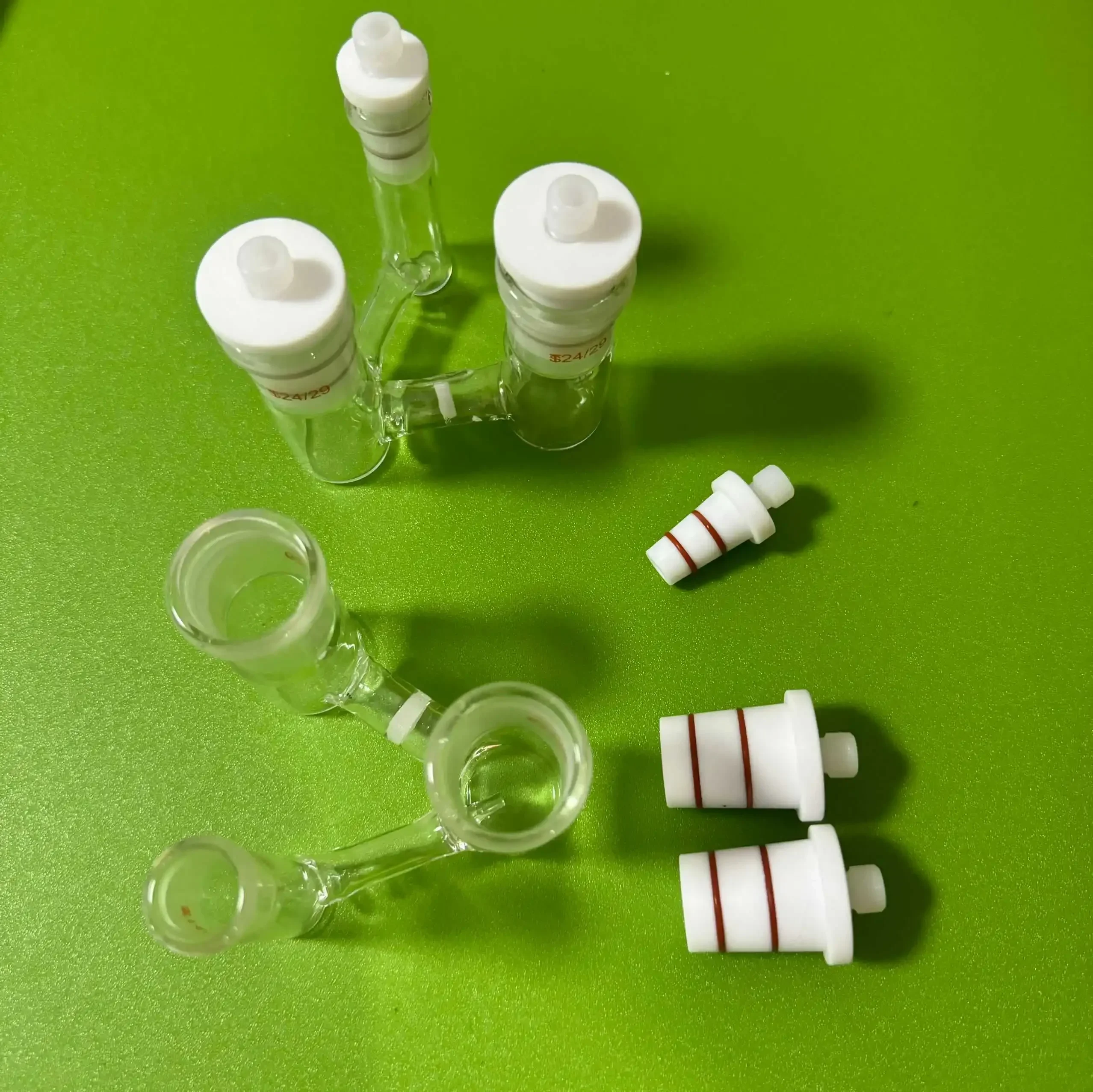 Sealed three port H-type electrolytic cell (25ml-25ml-10ml, frosted mouth, with capillary sand core)