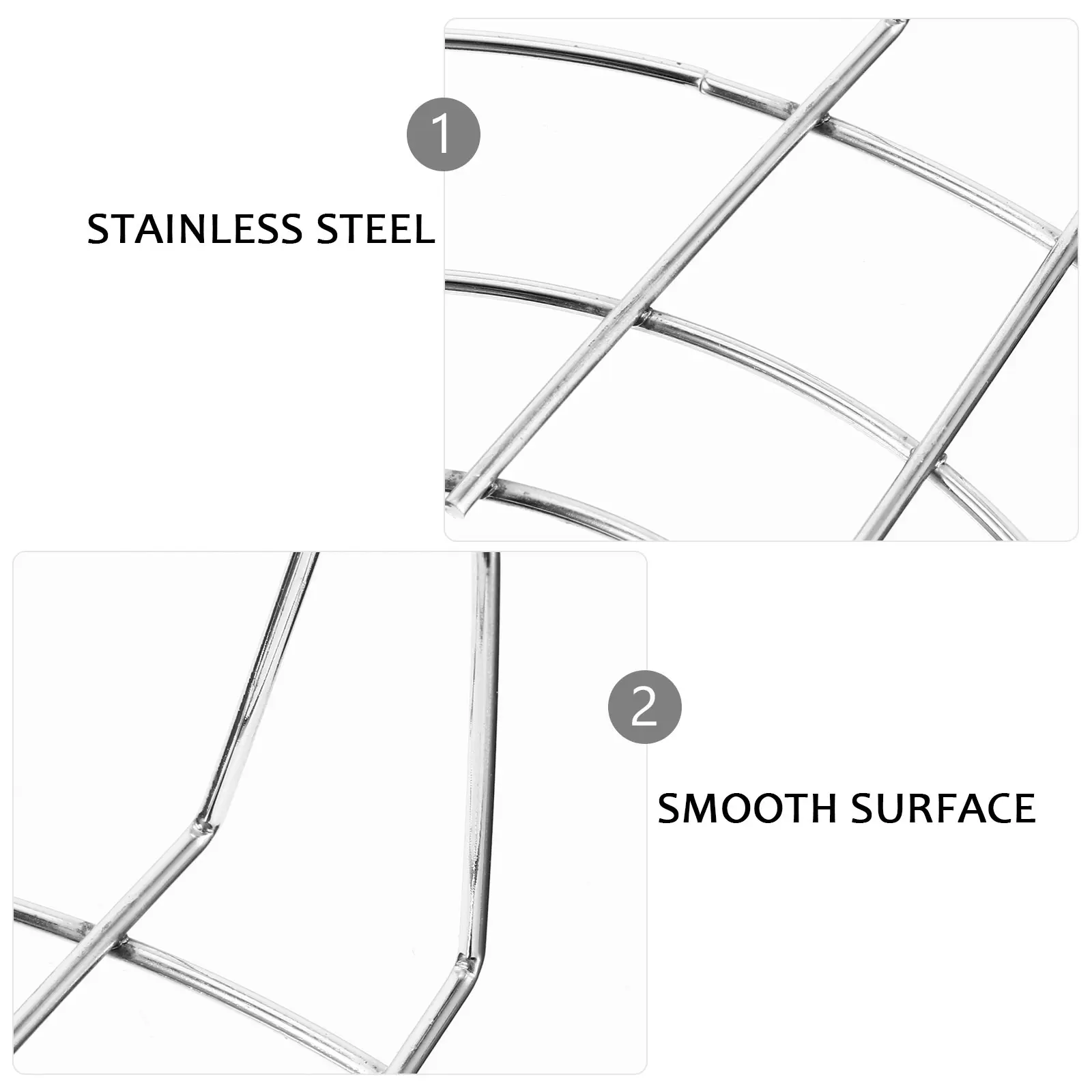 

4pcs Stainless Steaming Rack Steaming Holder Heat Resistant Cooling Cookies Kitchen Supplies Round Shape