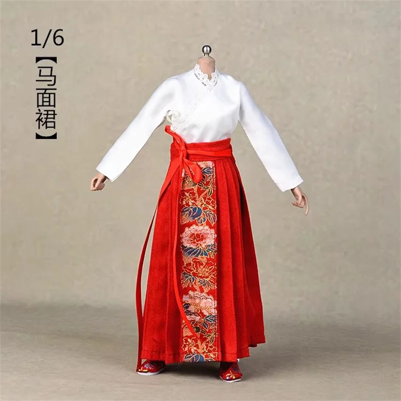 1/6 Soldier Ancient Clothing Chinese Style Half Length Horse Face Skirt Model Fit 12'' Action Figures Body In Stock