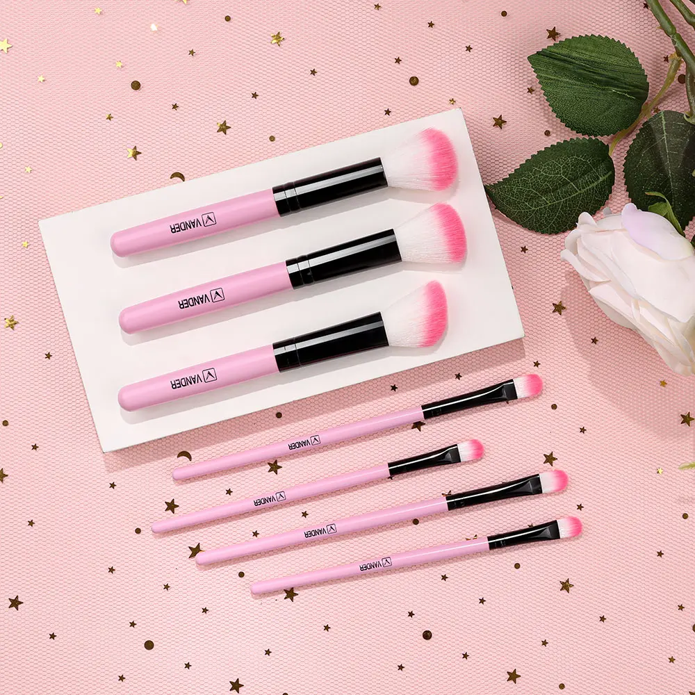 24Pcs Soft Bristle Makeup Brushes Set - Powder Blush Eye Shadow Foundation Cosmetic Blending Beauty Tools