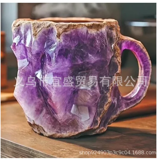 

‌Handcrafted Resin Crystal Coffee Mugs - Decorative Mineral-Inspired Drinkware for Home & Office