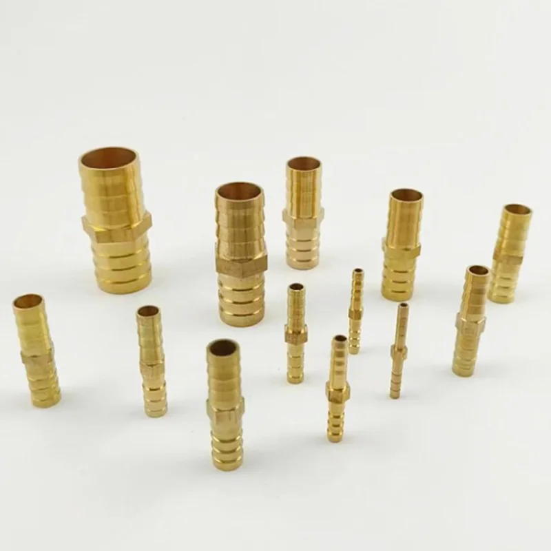 Brass Hose Barb Joint,Metal Joint,Repair Hose Barb Reducer Combined Air,Water,Fuel,Gas,Straight Through The Pagoda Connector