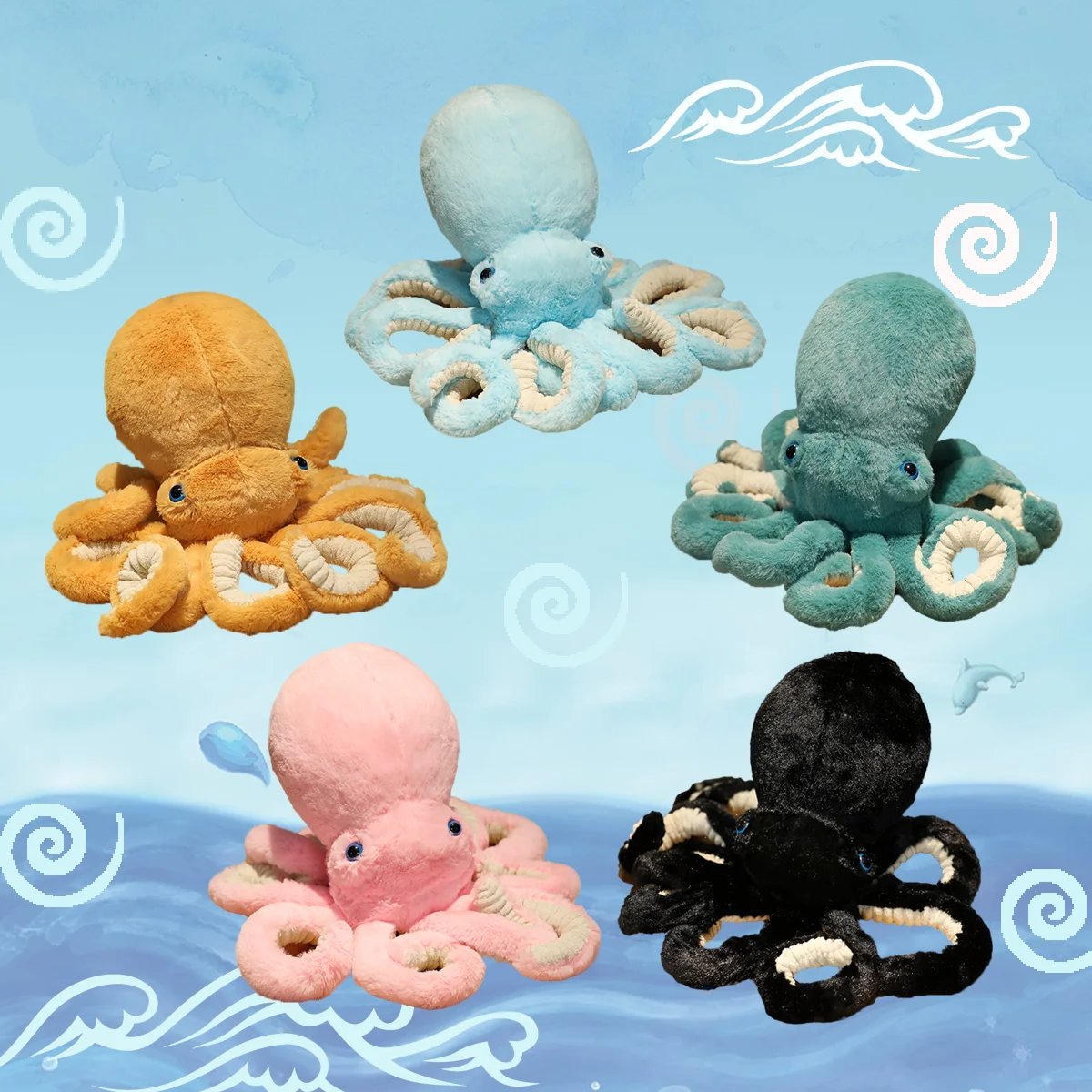 30cm Creative Cute Plush Octopus Toys Whale Dolls Stuffed Toys Plush Small Pendant Sea Animal Toys Children Baby Gifts