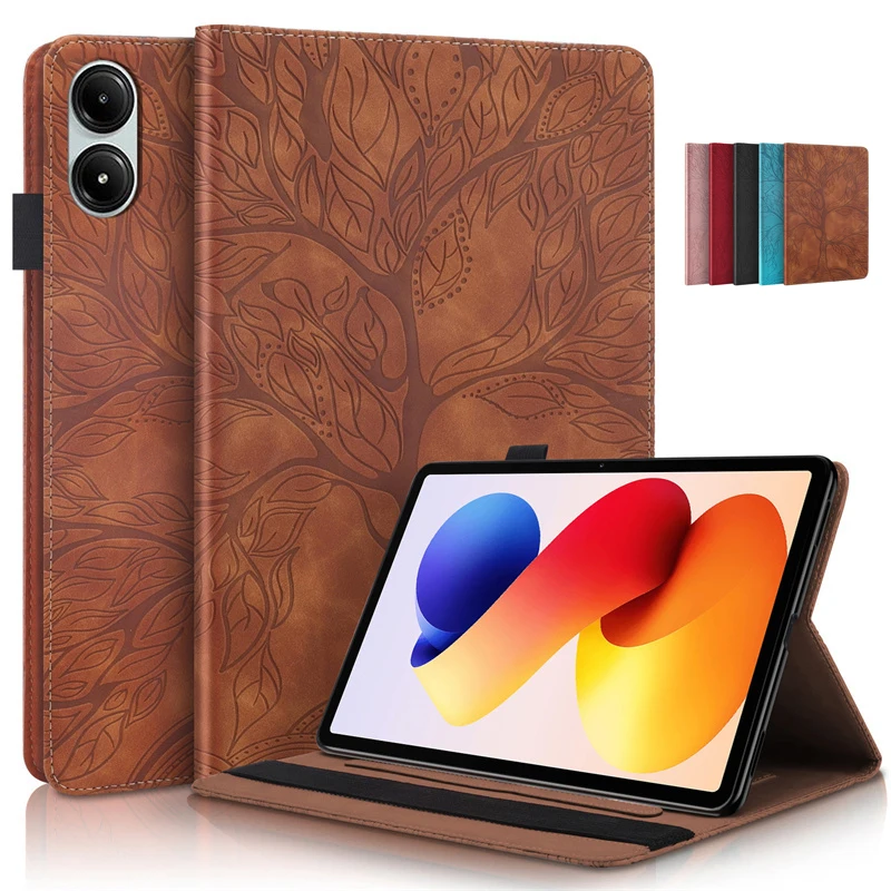 

Funda For Redmi Pad 2 Pro Case 12.1 inch Embosed Tree Flip Wallet Stand Tablet Cover For Poco Pad M1 Case Coque 2025