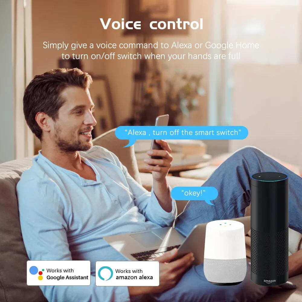 Wifi Mini Smart Switch 16A interruttori della luce fai da te casa intelligente Wireless a 2 vie con Tuya Smart Life App Alexa Google Home