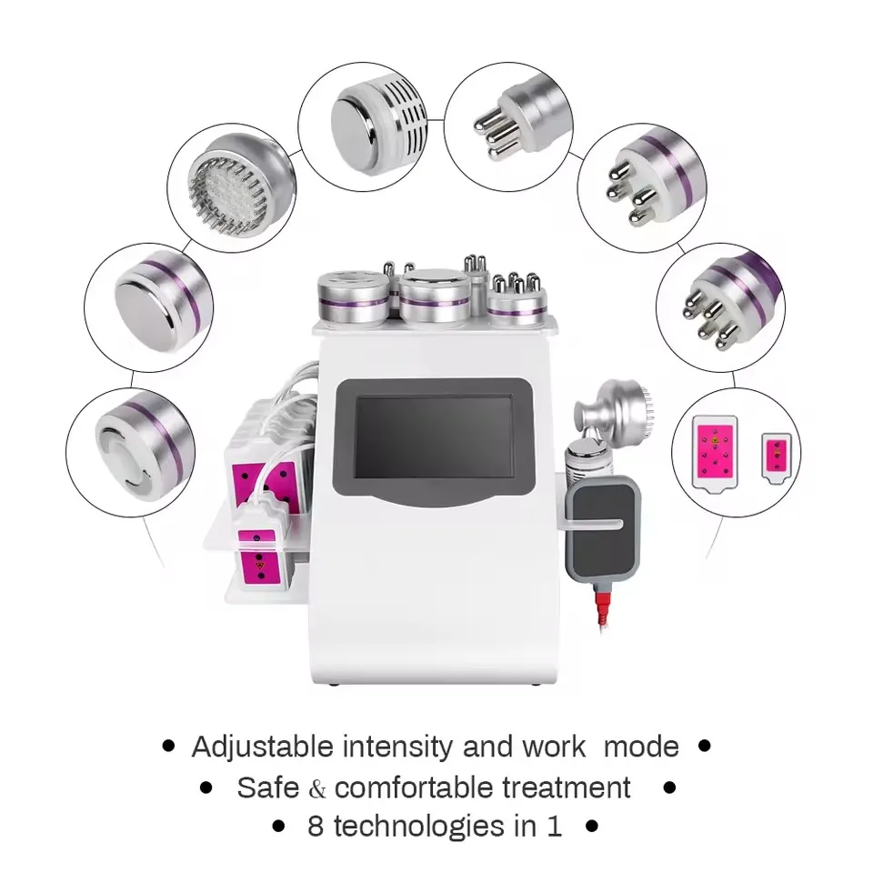 New Arrival 9 in 1 Cavitation Machine Ems Muscle Fat Reduction RF Cavitation Ultrasonic Machine