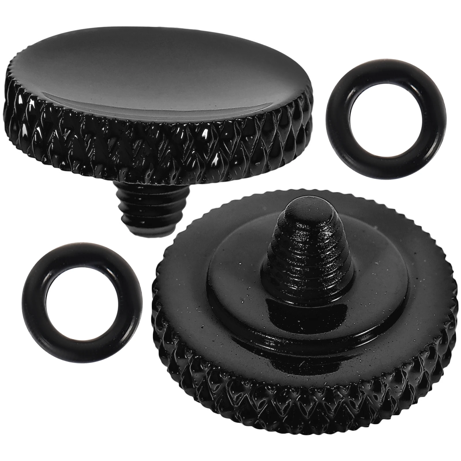 2 Pcs Flat Shutter Button Camera Aluminum Alloy Release Delicate Black Replacement