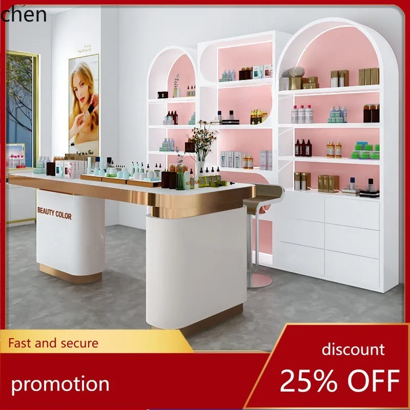 HT Cosmetic Display Cabinet Beauty Salon Product Display Cabinet Bag Skincare Sample Bag Background Wall