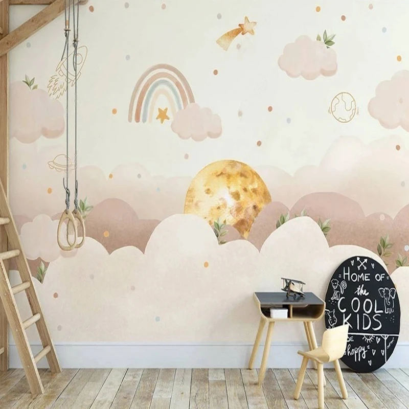 MU8572 Modern Minimalist Cute Cartoon Balloon Love Children's Room Background Wall Mural Wallpaper Tapety Papel De Parede