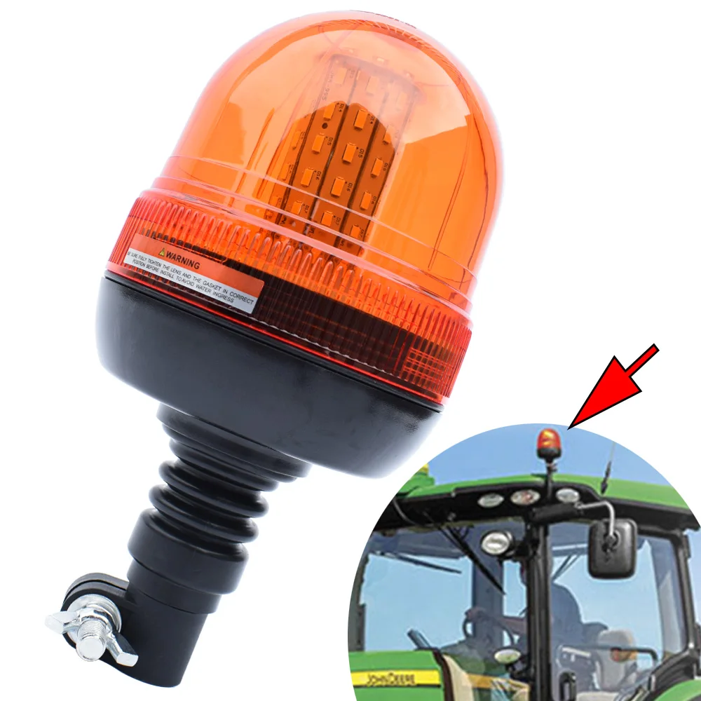 LED Rotating Warning Light for John Deere Tractor Truck Flashing  Amber Flexible Emergency Strobe Lamp Beacon Forestry Agco