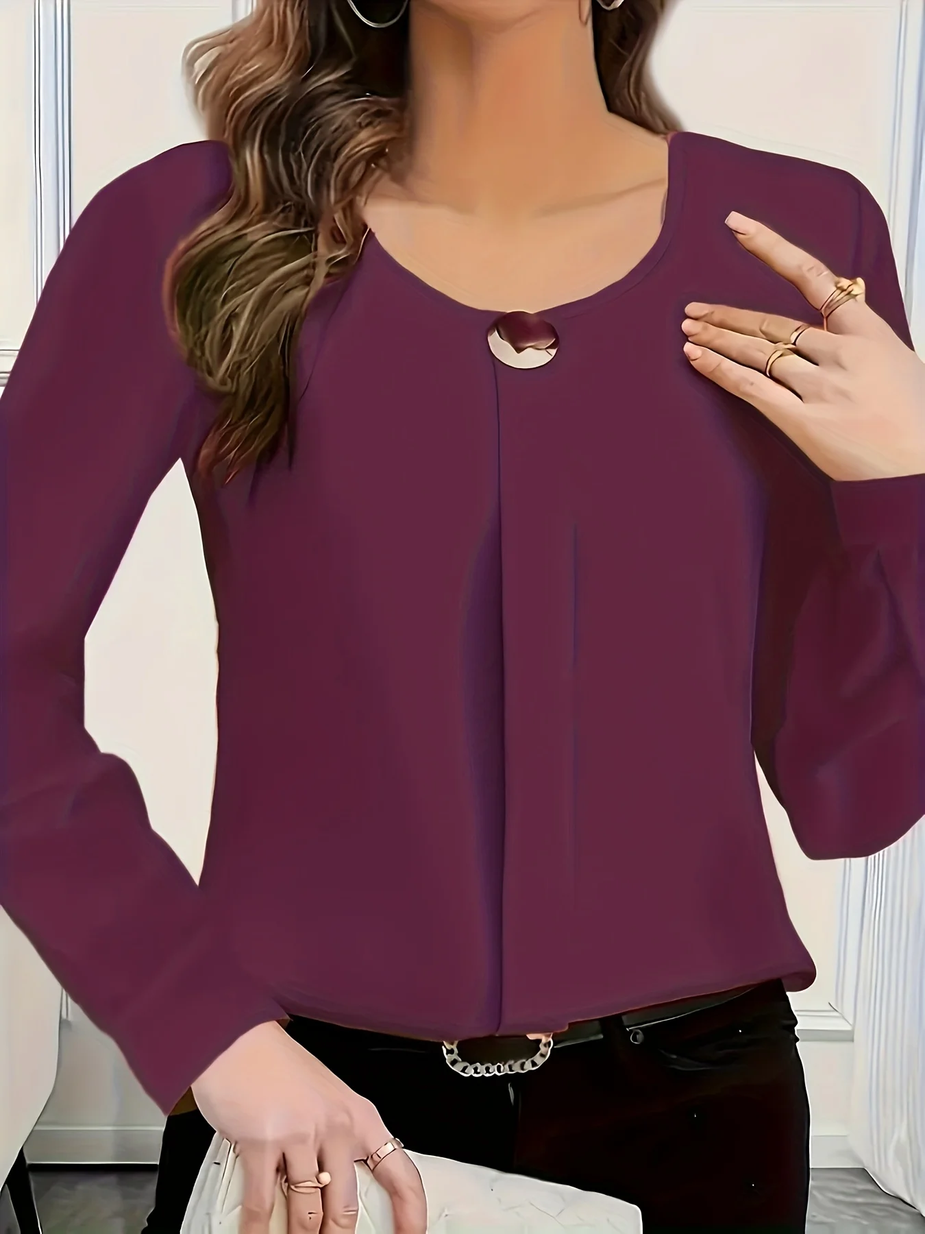 

Temperament Loose Woman Shirt Fashion Casual Blouse Elegant long Sleeve Woman Shirt Holiday Weekend Top