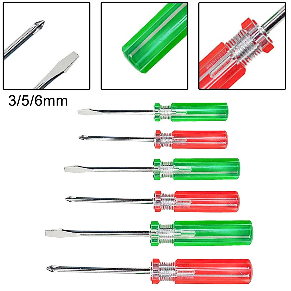 Practical Screwdriver Slotted Cross Style Precision Tools Replace Housing 2pcs 3/5/6mm Head Diameter Plastic Material