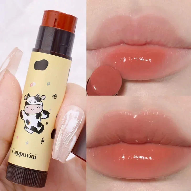 Black Tea Jelly Tinted Lip Balm Moisturizing Colored Lip Tinted Hydrating Waterproof Lipstick Gloss Base Lip Care Primer Makeup