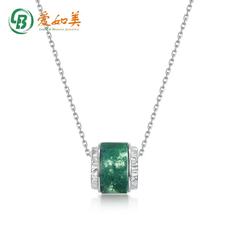 

Lulutong Green Moss Necklace, Simple 18K Gold PT950 Platinum Silver Plated 7-Layer Gold Necklace, Unique Design Accessory