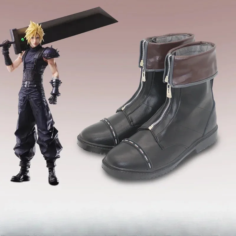 

Игра Final Fantasy VII Cloud Strife Обувь для косплея Сапоги Аксессуары для Хэллоуина по индивидуальному заказу