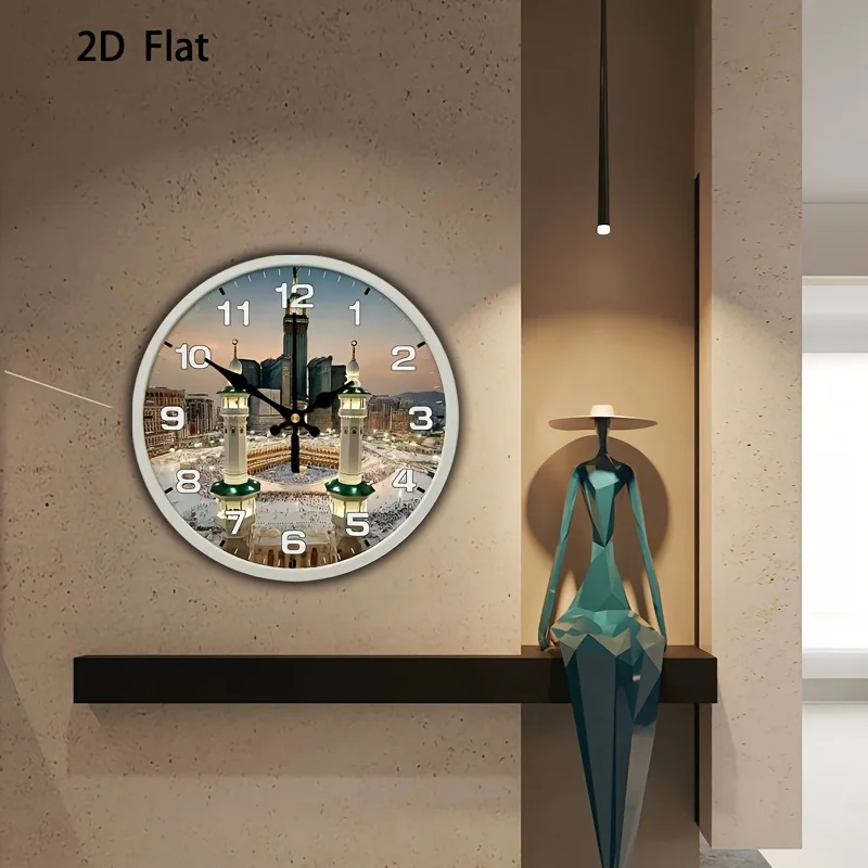 1pc, Landscape of The Great of Mecca Featuring a Swiss Silent Movement, High-Definition Printed Design