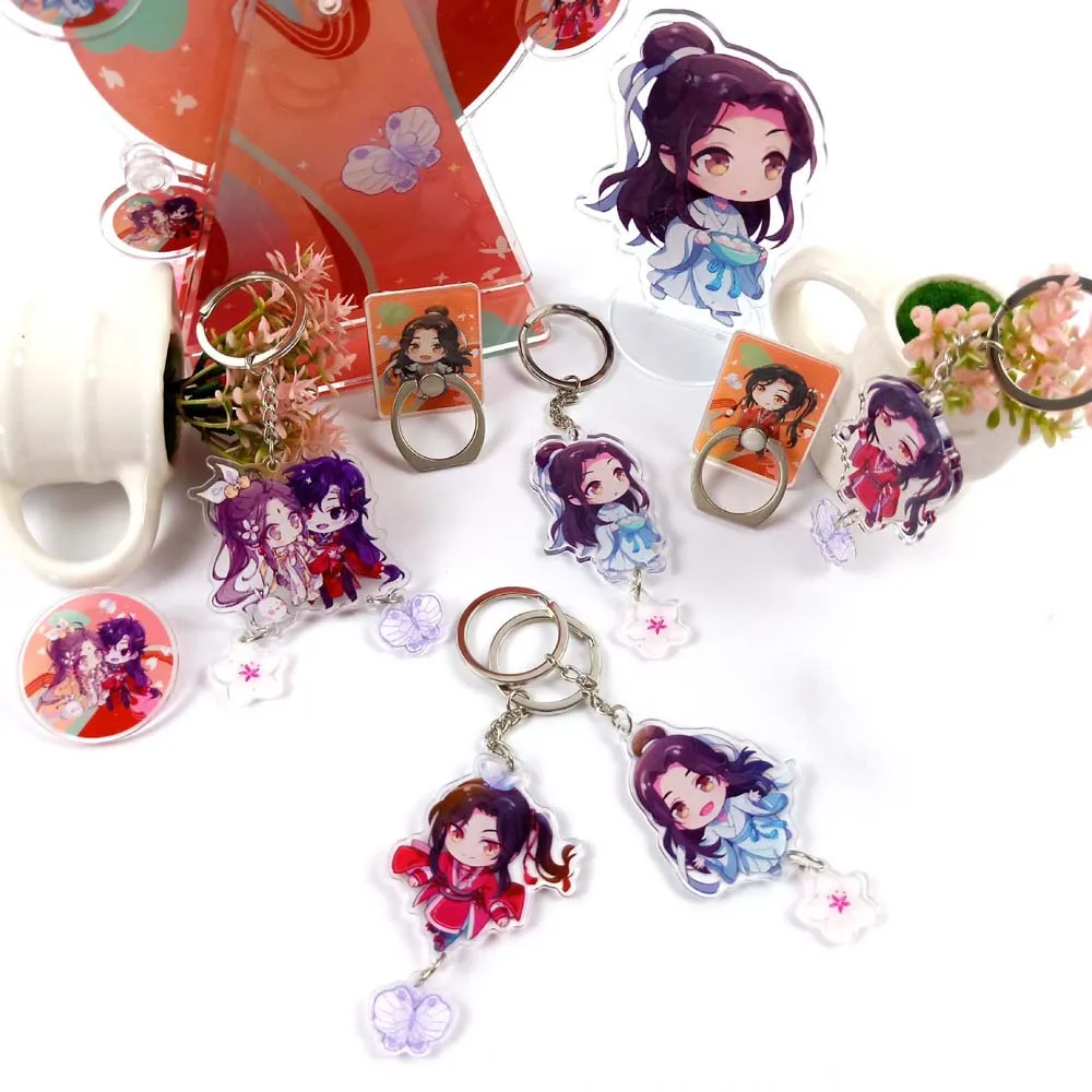 Bag Pendant Car Interior Accessories Hua Cheng Acrylic Key Rings Tian Guan Ci Fu Keychain Heaven Officials Blessing