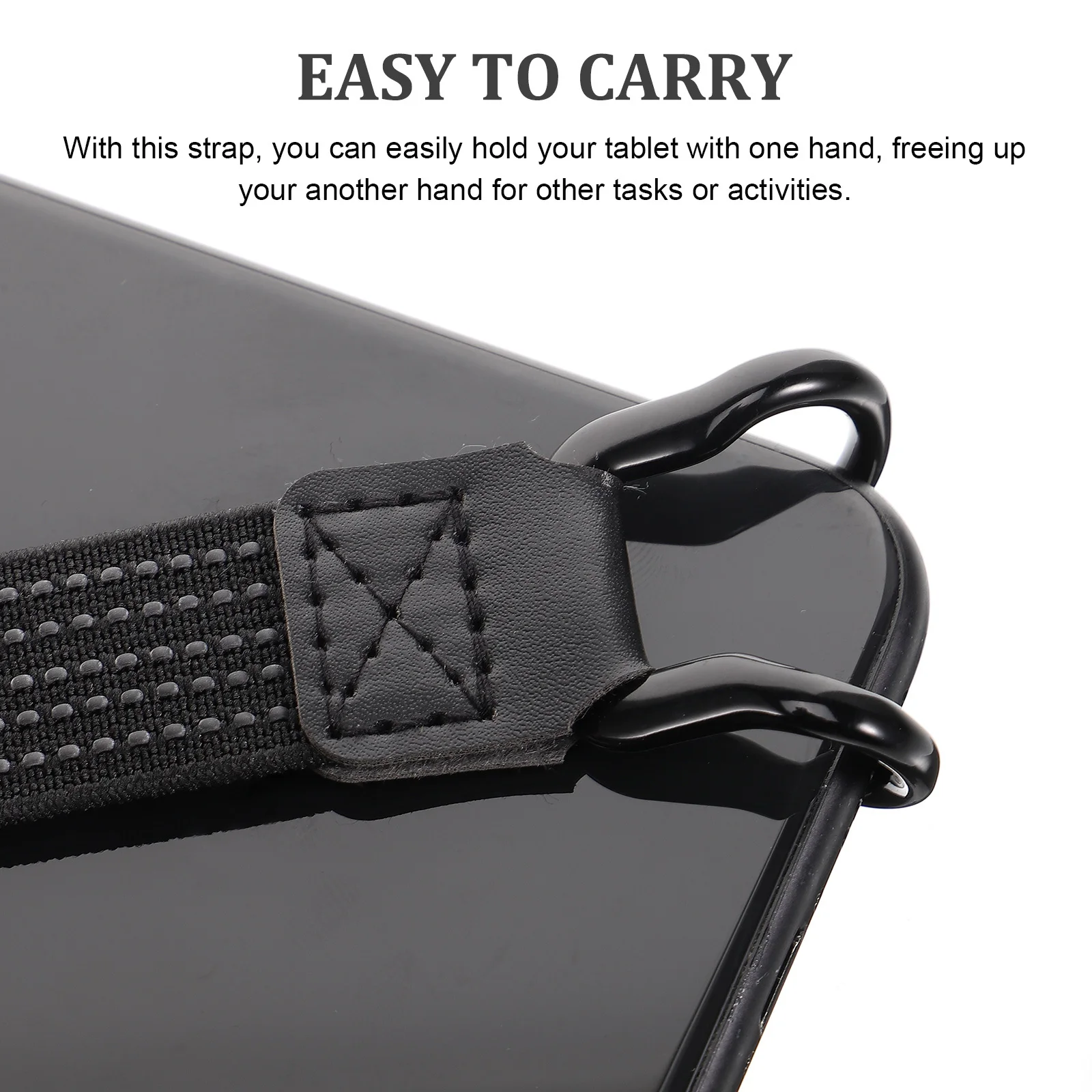 2Pcs Anti Falling Tablet Hand Straps Strong Nylon Elastic Hand Holder Secure Grip Lightweight for Travel Bed Office Reading