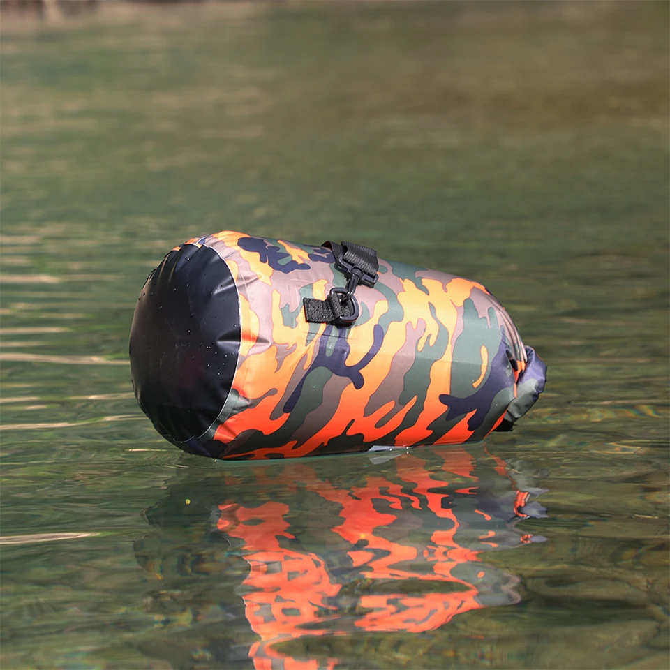 2/5/10/15/30L Outdoor Camouflage Wasserdichte Trockentaschen Tragbare Rafting Tauchen Trockentasche Sack PVC Schwimmtaschen für Flusstrekking – Detail 19