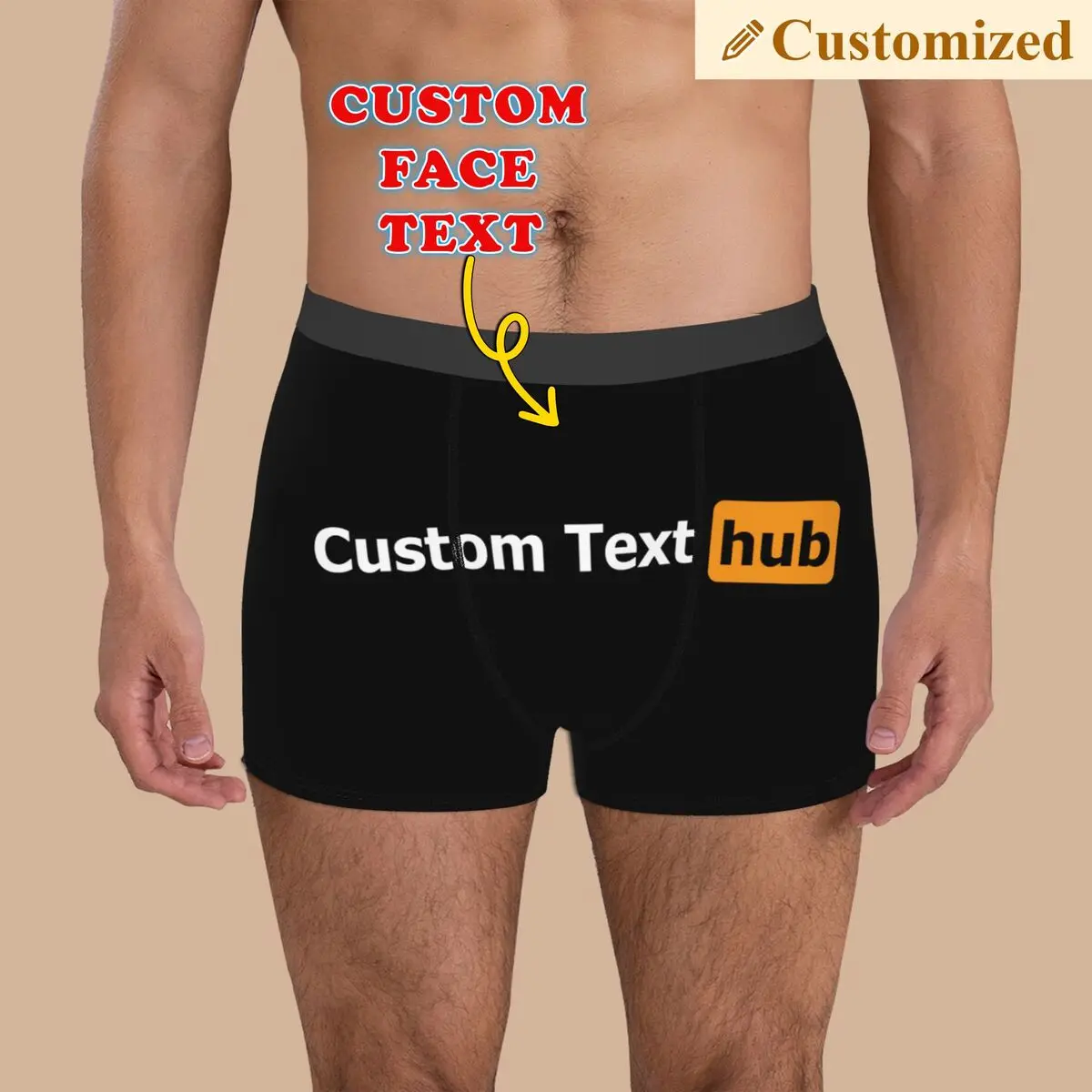 

Персонализированное имя ко Дню святого Валентина, нижнее белье с текстом и концентратором, создайте свой собственный боксер, дышащие шорты, трусы, трусы