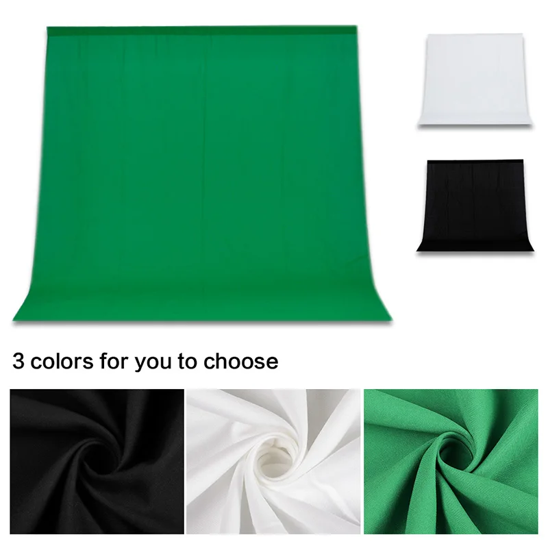 Fotografie kulis green/white/black/grey mušelín bavlna zelená obrazovka chromakey fotka pozadí látka pro fotka smyk rekvizity