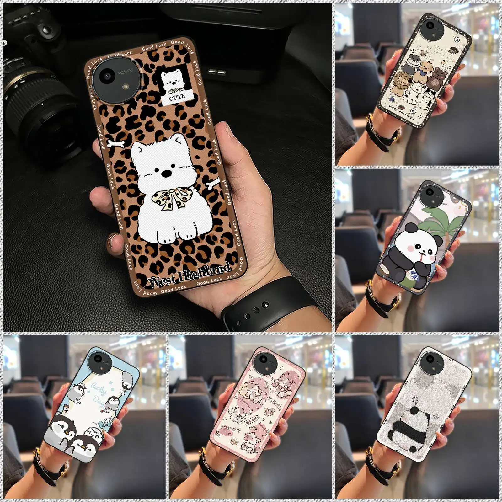 Funda trasera con diseño de animales para Sharp Aquos wish5/SH-52F, funda suave antigolpes, protectora, Graffiti, TPU, duradera, bonita