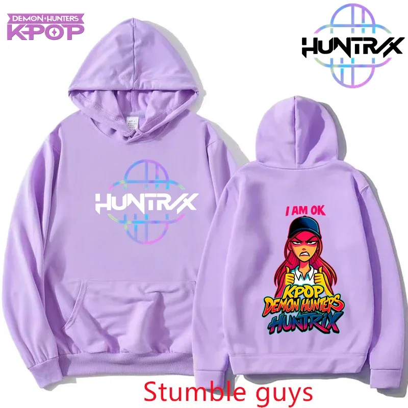 

Мужская и женская толстовка с капюшоном Kpop Demon Hunters Shinobu, осень-зима, теплая модная спортивная толстовка с героями мультфильмов аниме