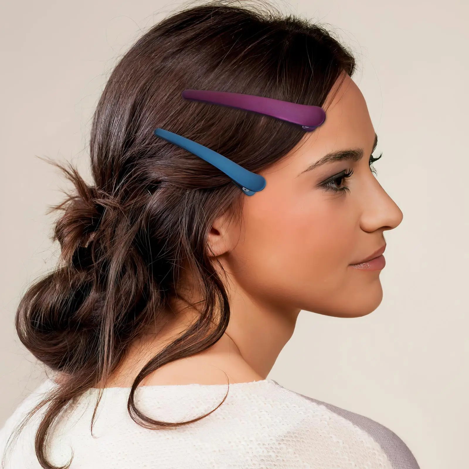 Eendenbek Mode Haarspeldjes Meisjes Feest Kerstmis Vrouwen Haar Eendenbek Haarspeld Clips Stijlvolle Barrette Glanzende Afwerking