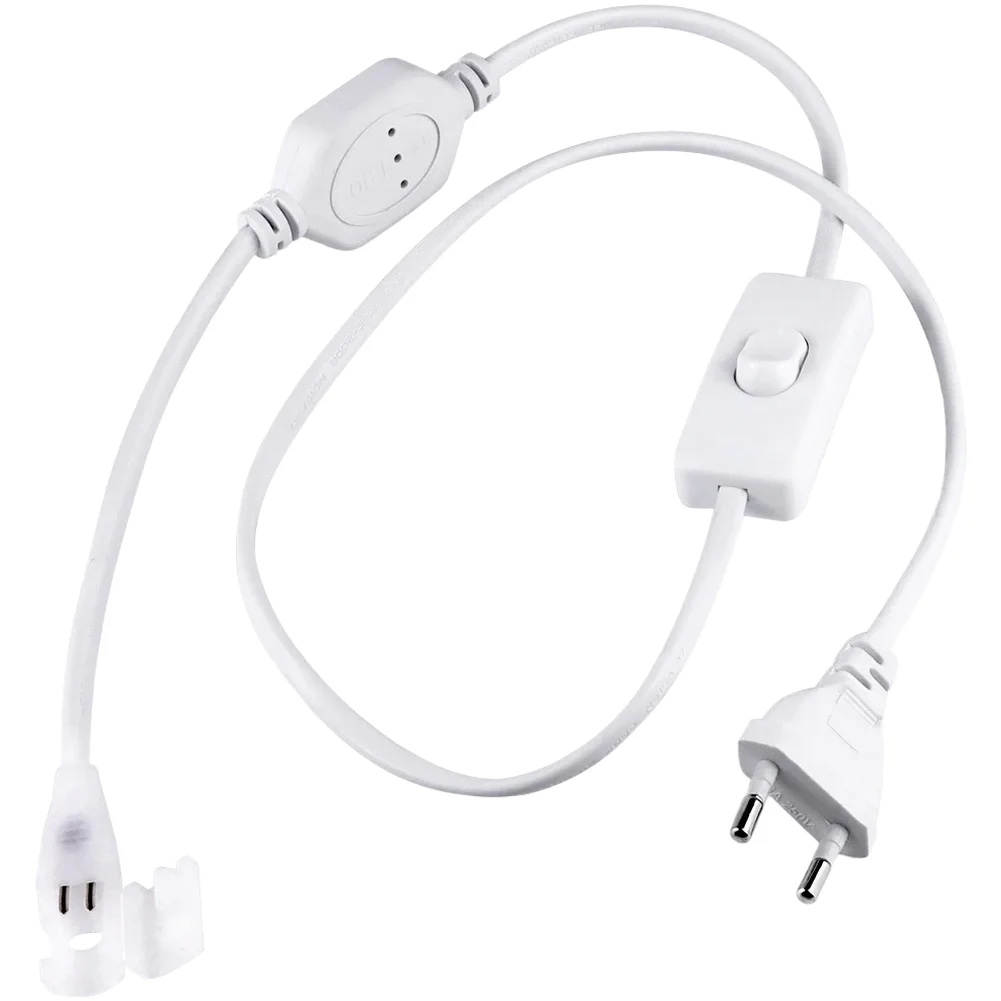 Power Cord with On Off Switch for 220V 110V COB LED Strip Lights 10mm Wide Compatible with Chip on Board Light Strips
