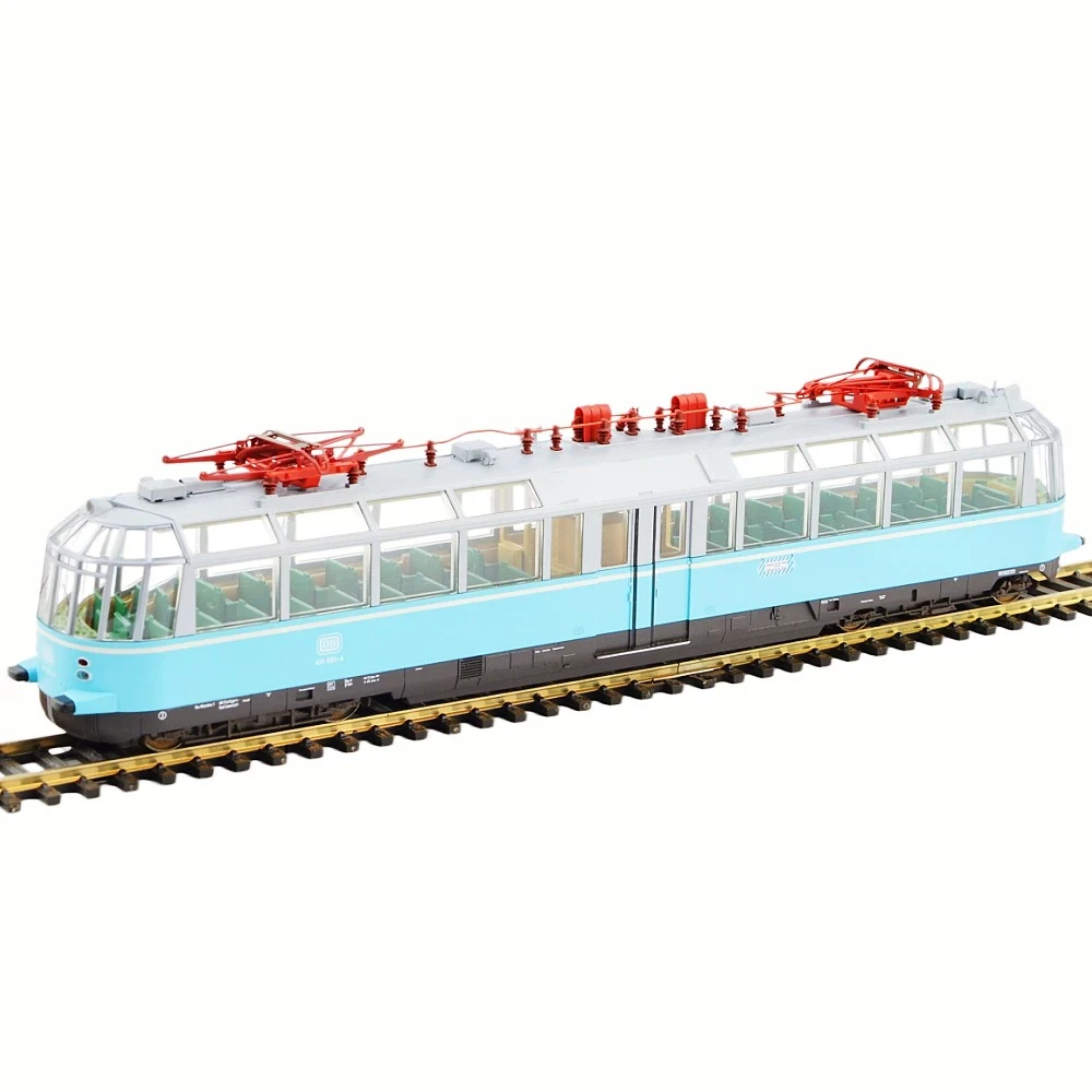 TRIX HO 1/87 Train Model 22191 BR491 Sightseeing Electric Train 22191 Digital Sound Effects Blue with Lights Locomotive Model